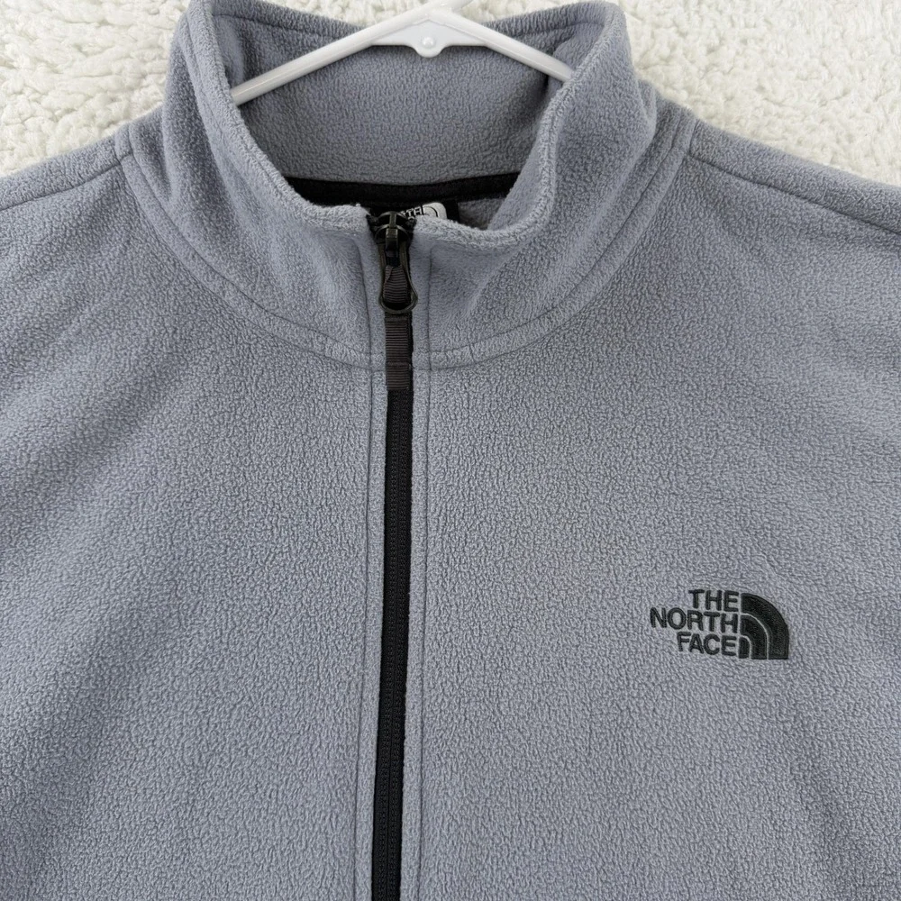 The North Face Jacket Mens Large Gray Fleece Full Zip Outdoor Hiking Casual